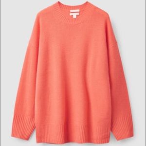 COS Women's Peach Oversized Pure Cashmere Sweater SMALL.